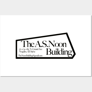 The Noon Building (black) Posters and Art